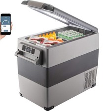 58 Quart Portable Car Refrigerator   12V Dual Zone Compressor Fridge for Car, RV