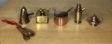 Set of 6 - Vintage Metal BRASS/COPPER Dollhouse Miniatures Kitchen