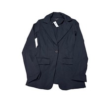 NWT Banana Republic Long and Lean Black Ponte Knit Blazer Womens XXS 885429-01-1