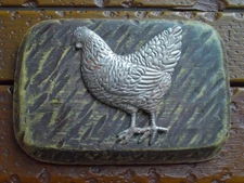 Chicken brick mold concrete plaster abs plastic hen mould 9" X 6" X 2" thick