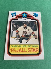 Vintage Hockey Card 1978/79 Opee CHEE No.327 Clark Gillies 1st Team All Star 