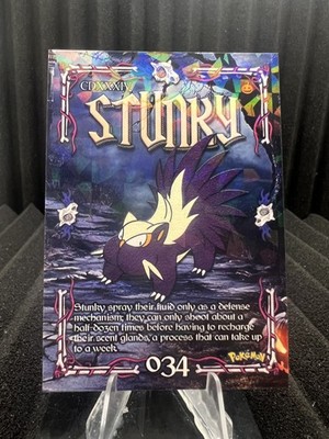 Stunky #34 - Cracked Ice Holo - Prisma Trick or Treat Cards - Pokemon