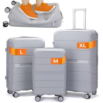 Koffer Unzerstörbar Reisekoffer Handgepäck Hartschalen Trolley Kofferset M-L-XL