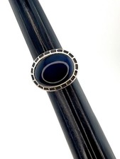 Sterling Silver 925 Lapiz Lazuli Ring, Size 7 1/4