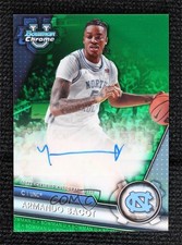 2023-24 Bowman U Chrome Prospect Green Refractor 62/99 Armando Bacot Auto 1v3