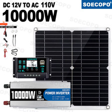 10000W Complete Solar Power Kit | 300W Panel + 100A Controller + 10000W Inverter