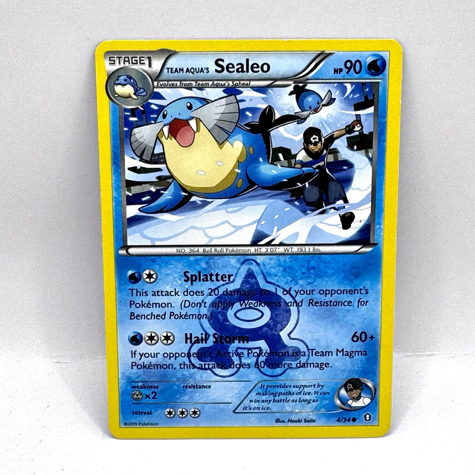 Team Aquas Sealeo 4/34 English Pokémon Double Crisis LP