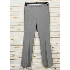 Mango Women's Gray Stripes Straight leg Casual Pants Size 10 NWT