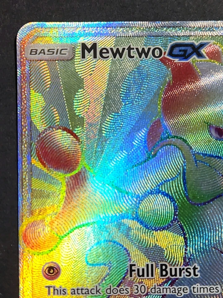 Mewtwo GX 76/73 Rainbow Secret Rare Pokemon Shining Legends - Image 2 of 4