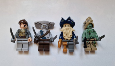Davy Jones Maccus Bootstrap Bill Hadras Custom Lego minifigures Black Pearl 4184