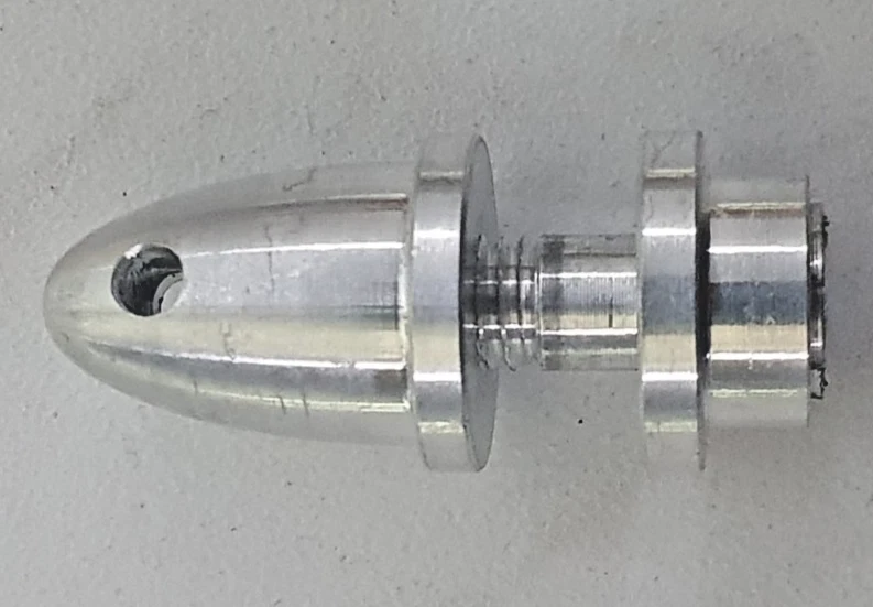 2 Stück 4,0mm ALU Spinner Propeller Mitnehmer Prop Adapter + Klemmkonus silber - Bild 2 von 4
