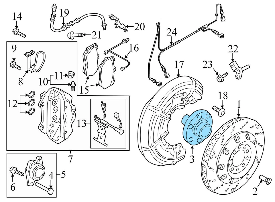 2008-2017 AUDI A5 QUATTRO - Wheel Bearing 8K0407613B - Image 3 of 4