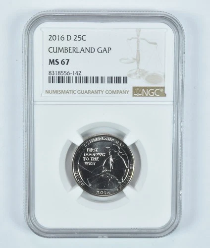 2016-D Washington Quarter Cumberland Gap ATB MS67 NGC *3916
