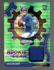 2025 Panini Prizm Neon Green Pulsar Rookie Gear Jaxson Dart #RGR-JDT (RC,MEM)