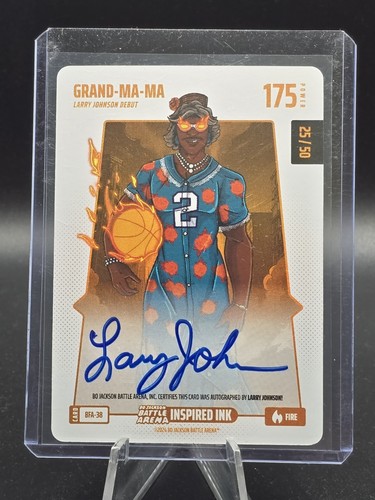 Bo Jackson Battle Arena GRAND-MA-MA Larry Johnson FIRE On-Card Auto /50 Pwr 175