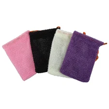 4 PCS Soap Pouch for Shower Exfoliating Bag African Scrubbing Rag Net