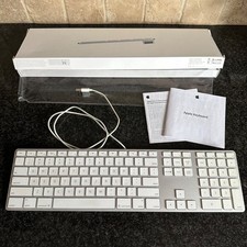 Genuine Apple Model A1243 Mac Wired USB Keyboard w/ Numeric Keypad Numbers w Box