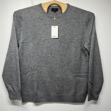 Quince NWT Men  s 100 Mongolian Cashmere Crewneck Sweater Gray Sz XL