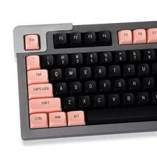 Pink and Black Keycaps 150 Keys Doubleshot MSA Profile Custom Keycaps for 61/...