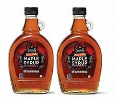 Pure Maple Syrup Grade A Amber 12.5fl oz Rich Taste Two Bottles Made in Canada