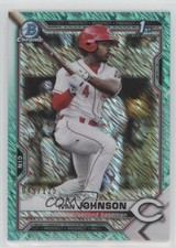 2021 Bowman Chrome Prospects Aqua Shimmer Refractor 45/125 Ivan Johnson md3