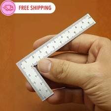 Stainless Steel Corner Ruler L-Shaped Double Sided Scale Angle Measuring Tool UK