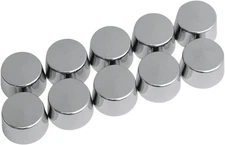 Drag Specialties - 352050 - Bolt Covers - Hex - Shouldered - 5/16" - Chrome - 10