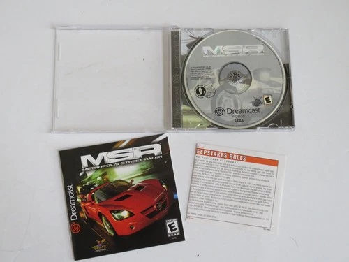 Metropolis Street Racer MSR (Sega Dreamcast, 2001) Disc, Manual, Rules