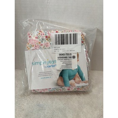 NEW Simple Joys by Carter's Changing Pad Covers Floral Print & Polka Dot 2 Pack