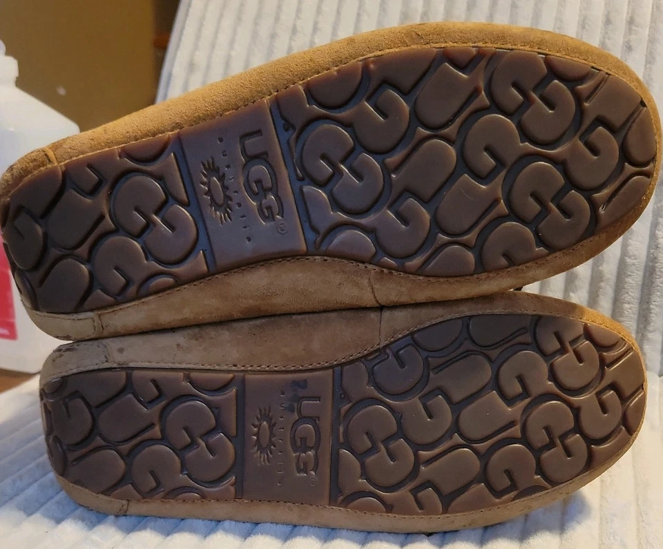 Ugg Alena Talla 9 Zapatos Marrón Gamuza Piel de Oveja Forrado Zapatillas Confort S/N 1004806 Foto 4 de 4