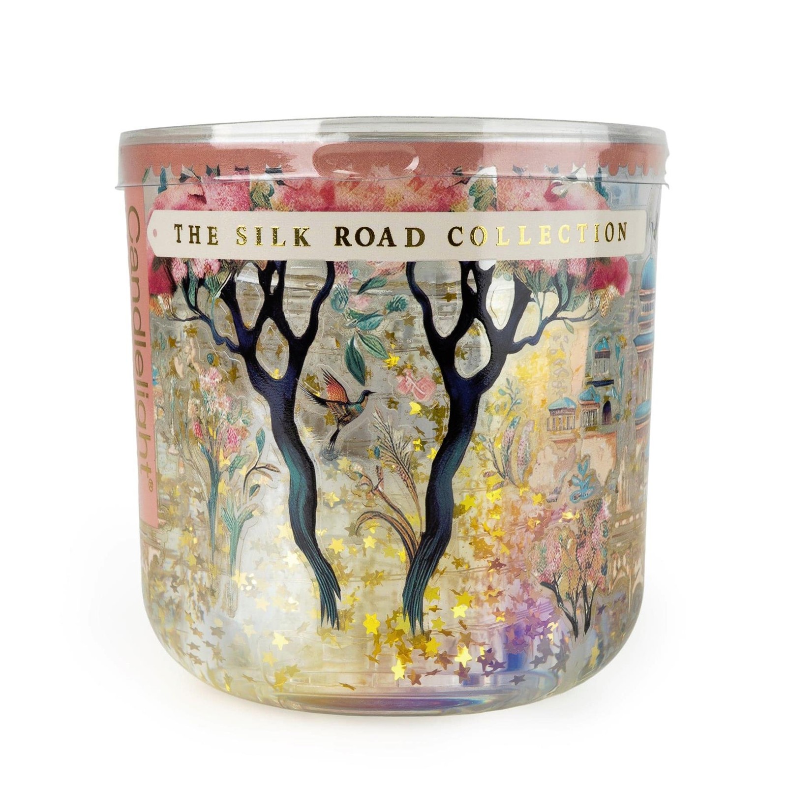 Light Up Candle LED Sparkle Pomegranate & Cassis Sweet Scent Home Fragrance