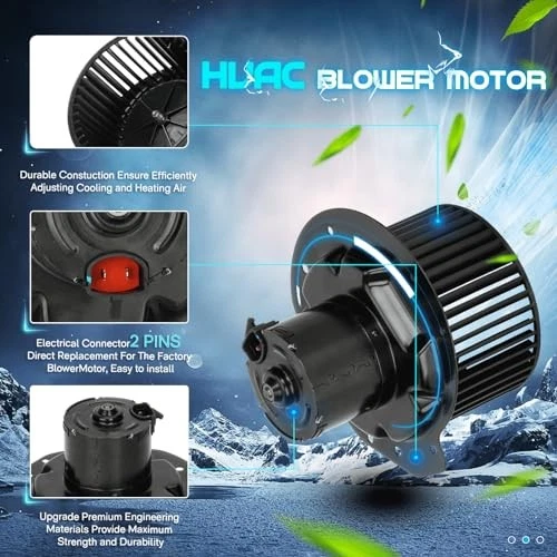 AC Heater Blower Motor w/Fan for 1987-1996 Ford F-150 Bronco F-250 F-350 - Image 4 of 4