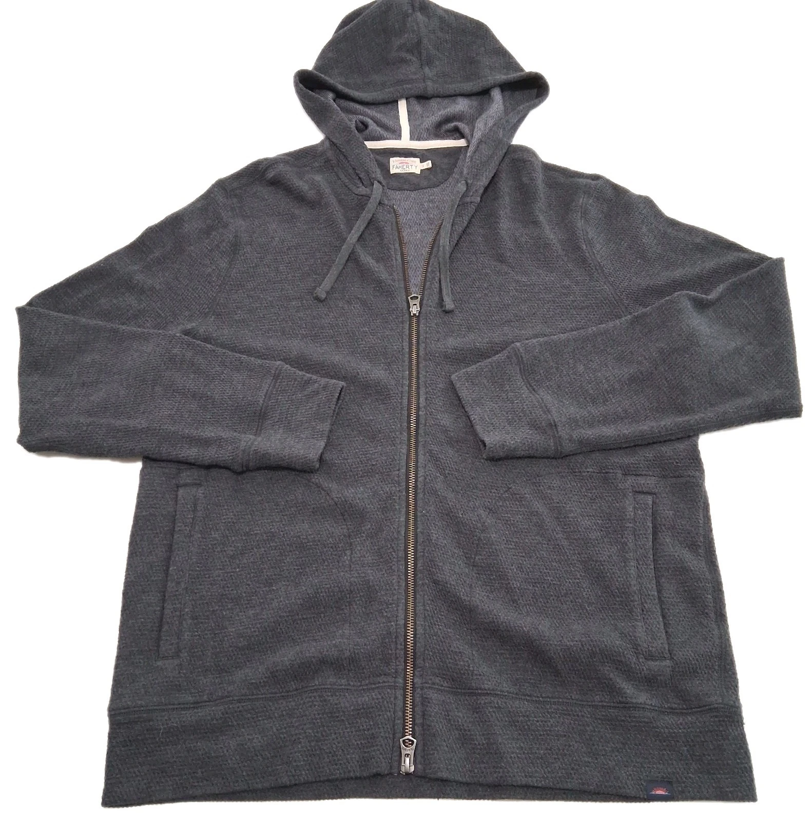 Faherty Hoodie Men's Large Full Zip Waffle Knit Cotton Cardigan Sweater EUC
Opens in a new window or