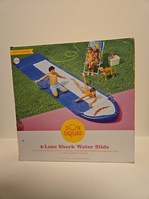 NEW SunSquad 18 foot splash pad, water sprayers 2 Lane slide. Ages 5 to 12.