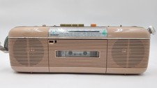 Sharp QT-50 Cassette Player Radio Pastel Pink Vintage 1980s Stranger Things VTG