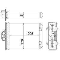 Mahle AH216000S WäRmetauscher Heizung FüR Opel Vectra B Saab 9-5 (YS3E)