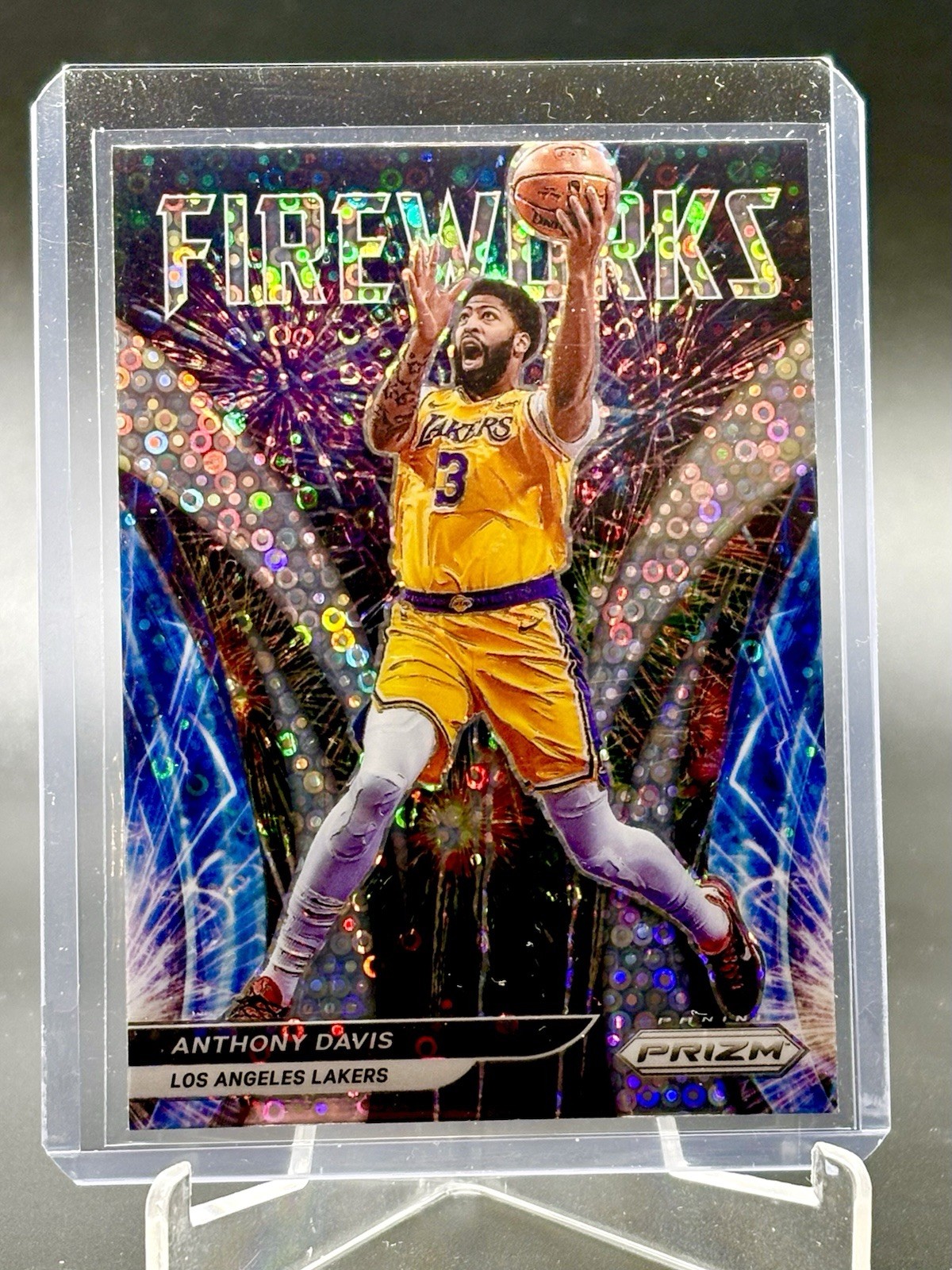2021-22 Panini Prizm - Fireworks Anthony Davis #16 Fast Break Prizm