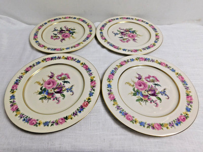 B8 - Castleton China USA Castleton Manor Dinner Plates Lot of 4