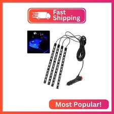 Ongfuwu Car Led Strip Light 12v 48 Led Interior Atmosphere Lights Under Dash Am