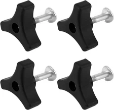 4 Sets Lawn Mower Handle Bolts Triangle Knob Wing Nut Replacement Parts