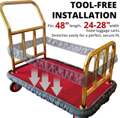 Bellman Cart Bumper Guard   Faux Leather Edge Protector with Sponge Matte Gray