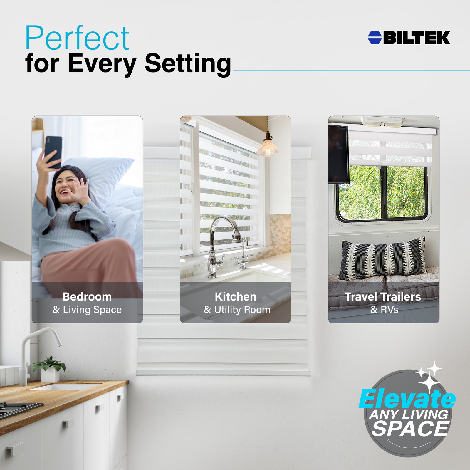 Cordless Zebra Roller Blinds Sheer Shades, Sheer or Privacy - White, 41"W X 72"H