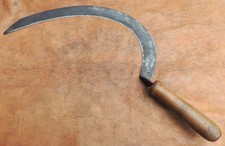 Vintage Grass Hook, Cranked Handle, Lightweight, made in Sheffield, Sharp