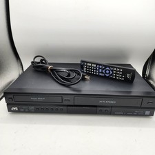 JVC DR-MV80B Dual DVD Recorder VCR Video Recorder Player w Remote Tested HDMI
