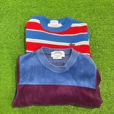 Vintage 70s Izod Lacoste Toddler Sweaters 2 Retro Groovy Terry Cloth Pockets