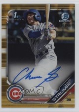 2019 Bowman Draft Chrome Pick Gold Refractor 22/50 Chase Strumpf Auto 0u8i