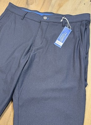 NWT Twillory Performance Pants Technical Fabric Tailored Fit Dark Blue 34x32