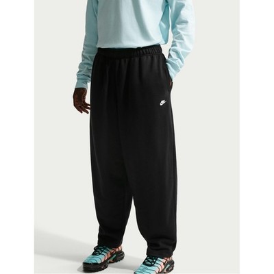 Nike Sportswear Club Men's Oversized French Terry Pants Active Gym NWT Black XL