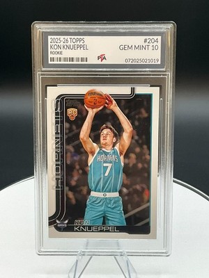 2025-26 Topps Flagship #204 Kon Knueppel Rookie Card Graded GEM