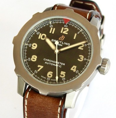 BREITLING Mens Watch EB2040 AVIATOR SUPER 8 B20 automatic, 46mm, Titanium, GREEN